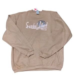 XL Sanibel Island, FL light brown taupe sweater